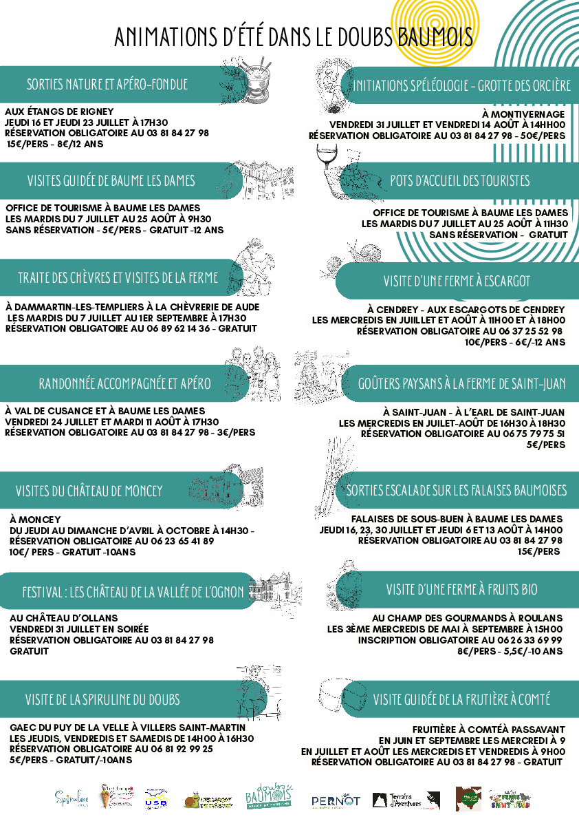 Programme des animations de l'été