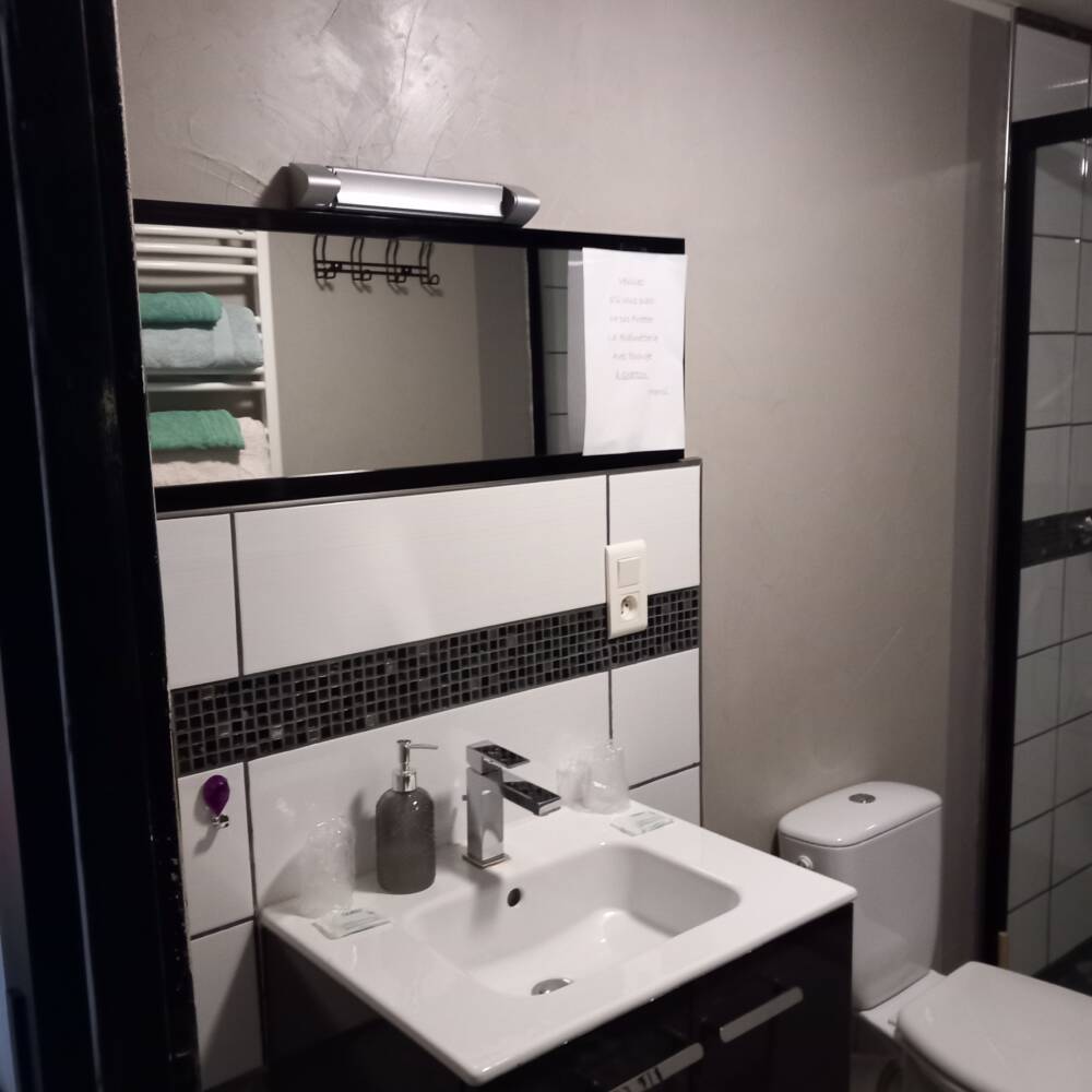 salle de bain- Les pivoines blanches