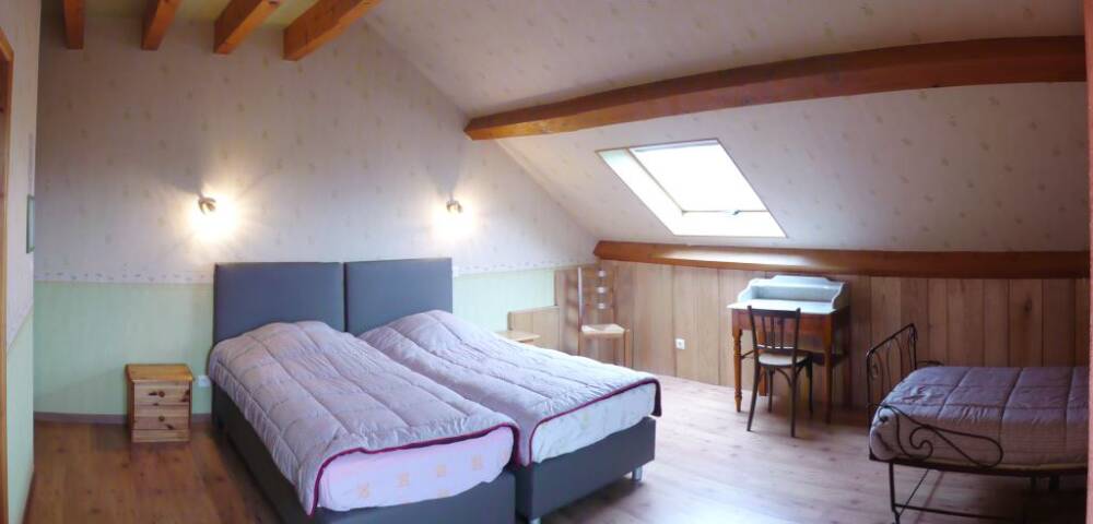 Chambre twin Ferme Auberge du Ligier